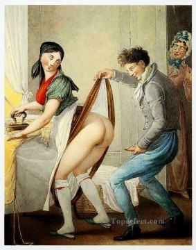 SIN MEMORIA Georg Emanuel Opiz caricatura Sexual Pinturas al óleo